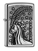 Zippo PL 207 Capricorn Tierkr. V19 Feuerzeug, Messing, Design, 5,83,81,2