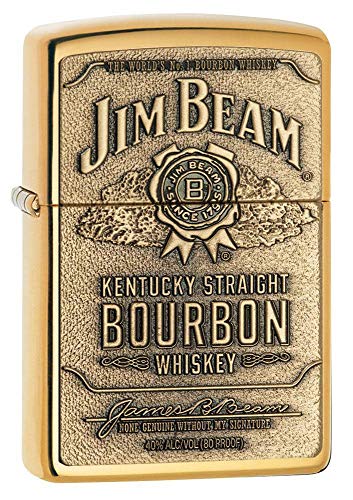 1x Zippo ® Feuerzeug Jim Beam Brass Emblem Burbon