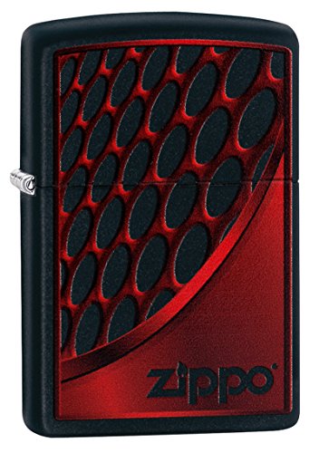 Zippo RED and Chrome-Black Matte-Art-Nr.: 60003392 Sturmfeuerzeug, Silber, 5.8 x 3.8 x 1.8 cm