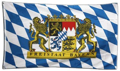 Flaggenking Freistaat Bayern Flagge/Fahne, mehrfarbig, 150 x 90 x 1 cm, 16991