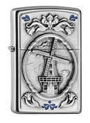 Zippo Sturmfeuerzeug 2005105 TORN PAPER EMBLEM - Chrome brushed - Zippo Collection 2017 -