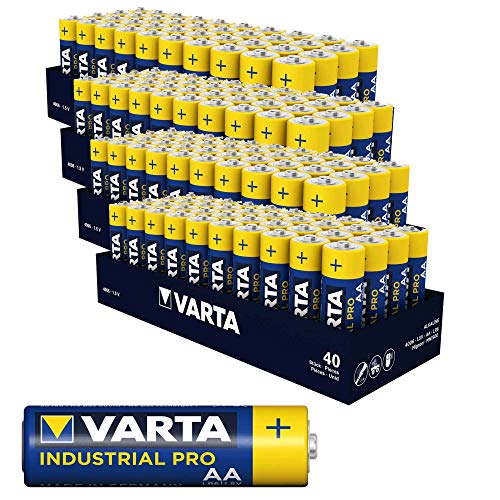 160 x Varta Batterien Alkaline, Mignon, AA, LR06, 1.5V Industrial, Shrinkwrap