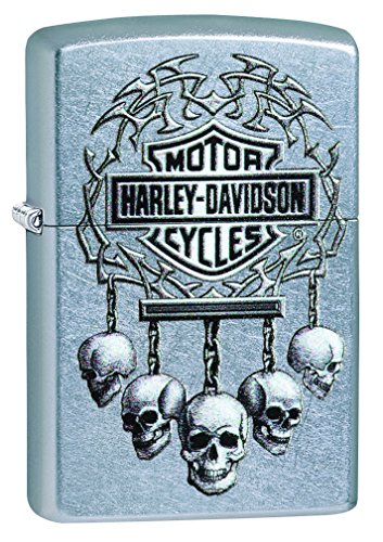 Zippo Harley Davidson Feuerzeug, Messing, Chrom, 5.5 x 3.5 x 1 cm