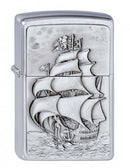 Zippo Feuerzeug 1300154 Pirate's Ship Emblem Benzinfeuerzeug, Messing
