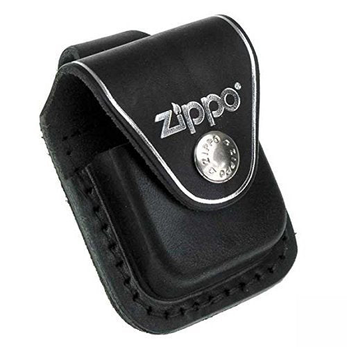 Original Zippo Bag, Schwarze Ledertasche - Gürteltasche