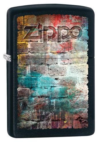 Zippo Sturmfeuerzeug 2005105 TORN PAPER EMBLEM - Chrome brushed - Zippo Collection 2017 -