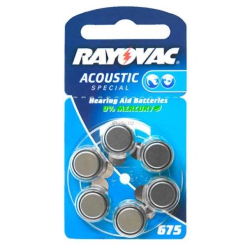 Rayovac Hörgerätebatterien (6 Stück) - Typ 675