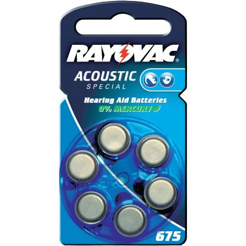 Rayovac 675 Hörgeräte-Batterie 6er Pack