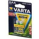 VARTA Ready2Use Akku Mikro AAA 1000 mAh 2er Pack Accu Micro NiMH, 05703