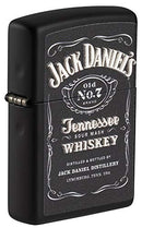Zippo Jack Daniels Texture Black Pocket Lighter Feuerzeug, Schwarzer, Matter Texturdruck, EinheitsgrÃ¶Ãe