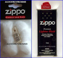 ZIPPO Feuerzeugwatte aus Baumwollfilz und Feuersteine