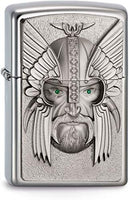 Zippo Feuerzeug 2003534 Green Eyed Viking Emblem Benzinfeuerzeug, Messing