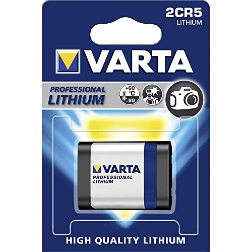 Varta 2 CR5 Nicht wiederaufladbare 6-V-Lithium-Batterie, Nicht wiederaufladbare Batterien (Lithium, 6V, 1600 mAh, 17 mm, 34 mm, 45 mm)