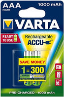 2x VARTA Batterie Akku Ready2Use MICRO AAA 1,2 V HR03 1000mAh