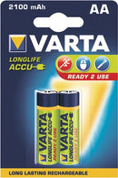 Akku Batterien ready 2 use, Mignon, 2 Stück, Kapazität: 2100 mAh