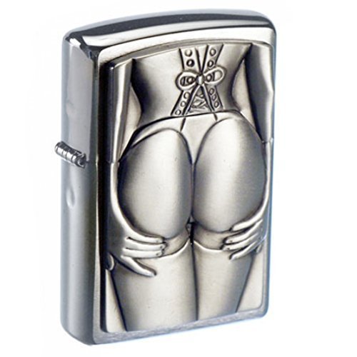 Original Zippo Stocking Girl - Sexy Frau - Trick Zippo