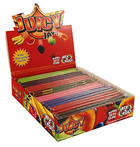 1 Box - Juicy Jay?s King Size Slim Papers - Mix-N-Roll - 1 Box / 24 Booklets by Juicy Jay