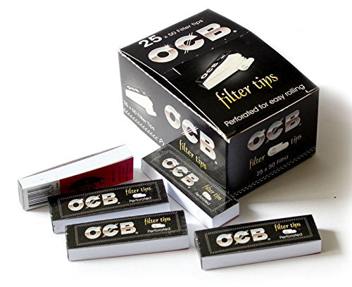 OCB Filter Tips Zigarettenpapier, Papier, schwarz, 10 x 8 x 5 cm, 1250