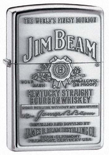 Zinn Jim Beam Label Zippo Feuerzeug