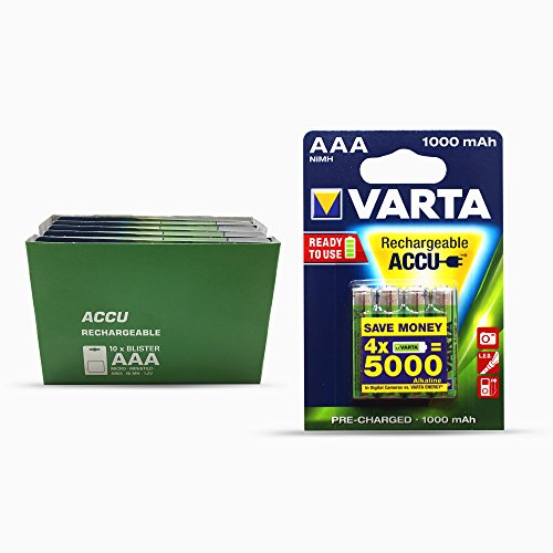 Varta Professional Akku AAA Batterie (1,2V, 1000mAh, 10x 4-er Blister)