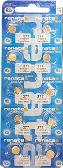 10x RENATA AG 4 Uhrenbatterie 377 für Armbanduhr Knopfzelle CX 626 V377 SR626W