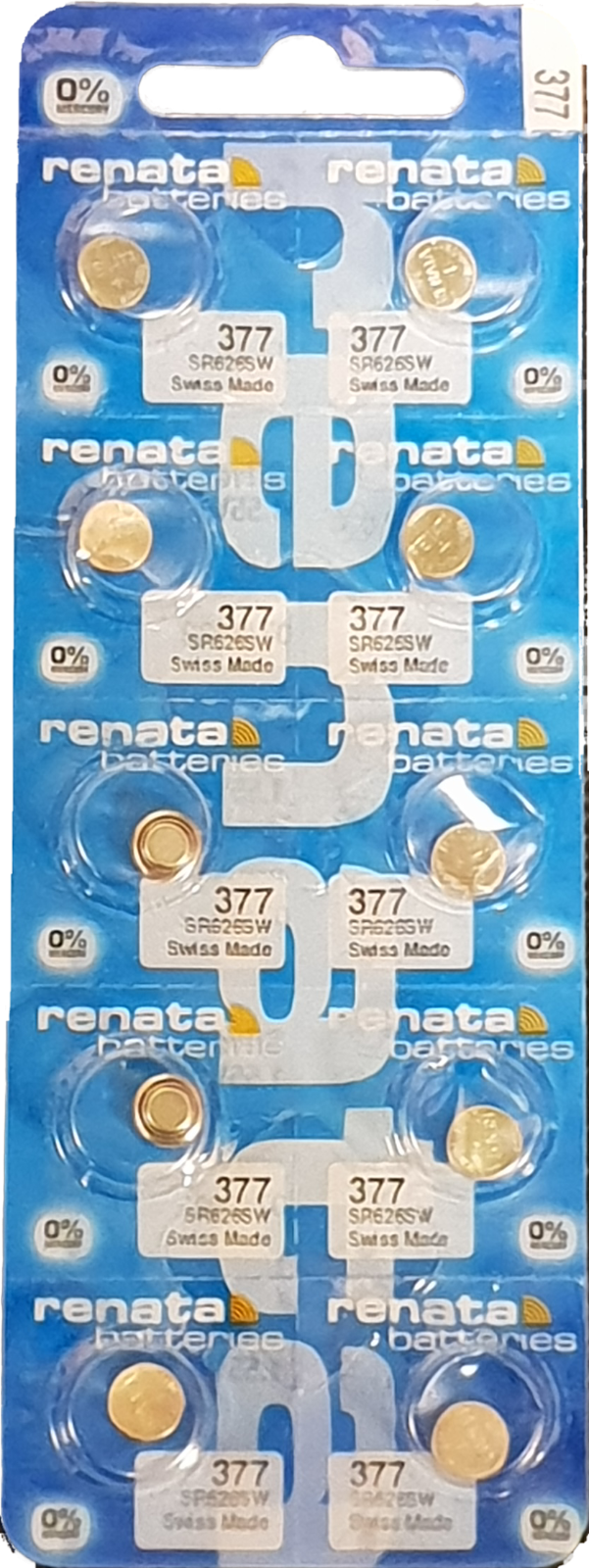 10x RENATA AG 4 Uhrenbatterie 377 für Armbanduhr Knopfzelle CX 626 V377 SR626W