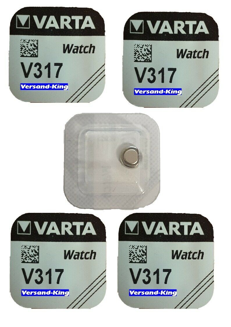 5 x VARTA V317 Knopfzelle 1,5 Volt V 317 Batterie SR 516 Uhrenbatterie