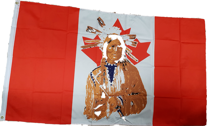 Fahne Flagge Canada Indianer  90 x 150 cm mit 2 Ösen