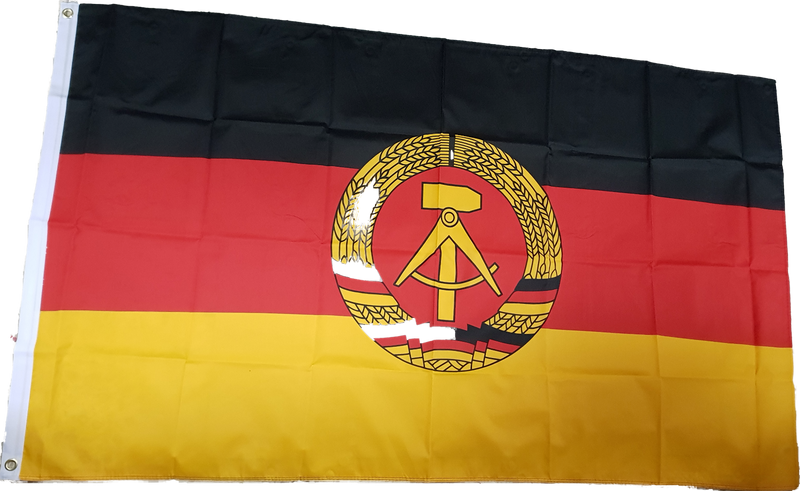 Fahne Flagge DDR 90 x 150 cm mit 2 Ösen