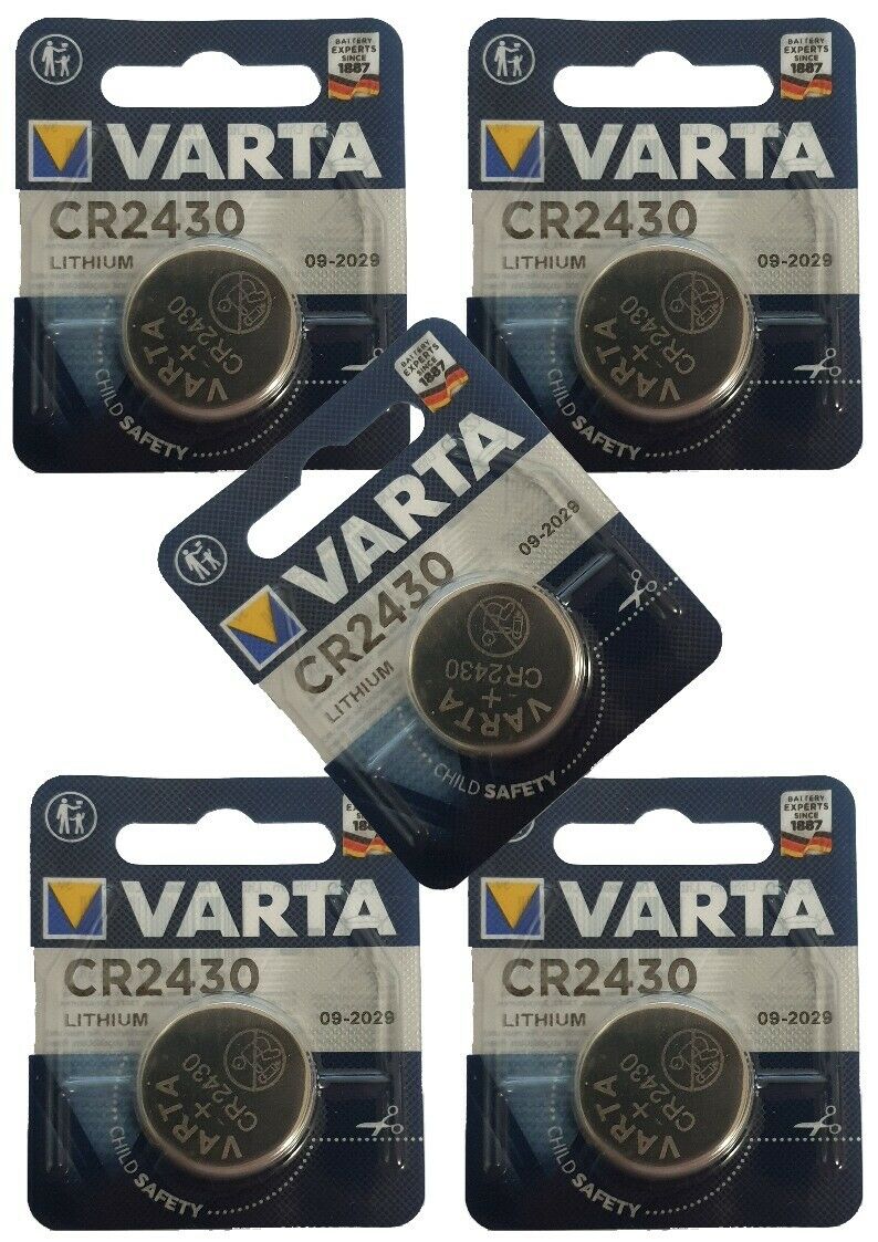 5 x VARTA CR2430 Lithium 3V Knopfzelle 3 Volt CR 2430 Batterie