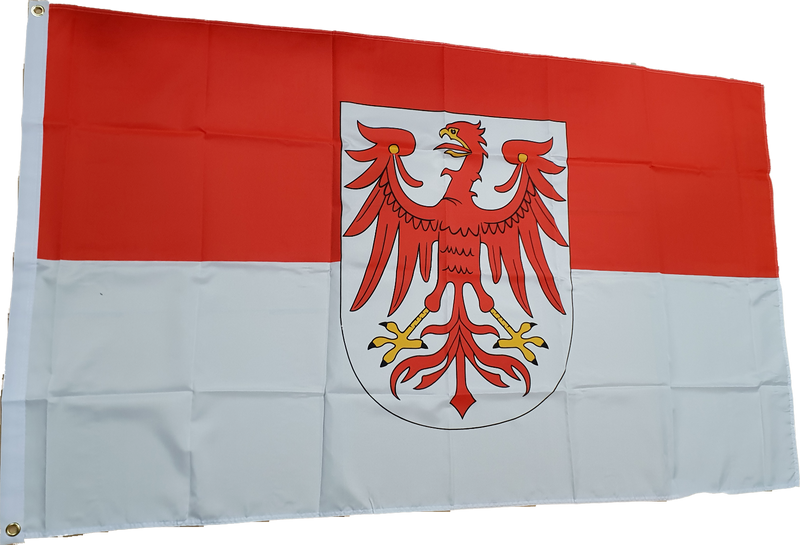Fahne Flagge Bundesland Brandenburg  90 x 150 cm mit 2 Ösen für Fahnenmast