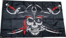 Fahne Flagge Pirat mit Säbel 90 x 150 cm mit 2 Ösen