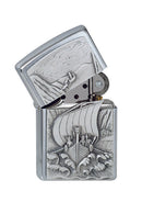 ZIPPO Feuerzeug Viking Fjord Wikinger Schiff Emblem