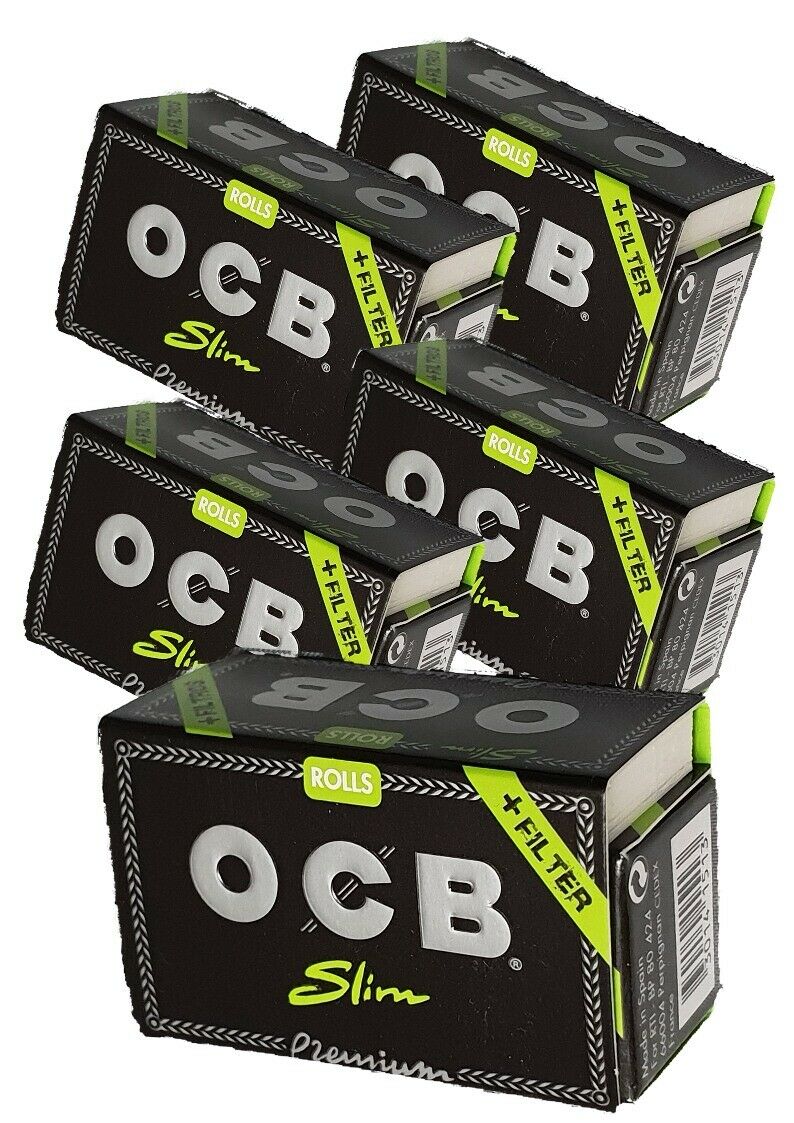 5 x OCB Rolls Premium Slim + Tips