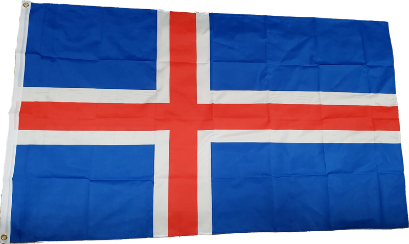 Fahne Flagge Island 90 x 150 cm mit 2 Ösen