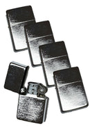 5 x Benzinfeuerzeug Chrom gebürstet