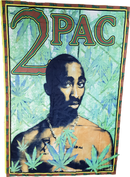Fahne Flagge 2Pac Motiv Cannabis 90 x 150 cm