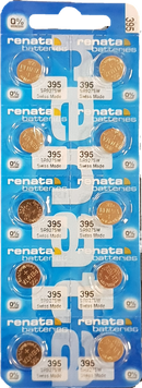 10 x RENATA Uhrenbatterie 395 für Armbanduhr Knopfzelle LR 926 V395 SR 927  AG 7