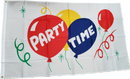Fahne Flagge Party Time 90 x 150 cm mit 2 Ösen