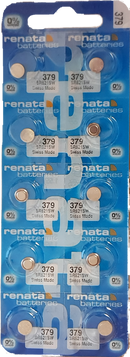 10 x RENATA Uhrenbatterie 379 für Armbanduhr Knopfzelle SR 521 V379 SR521SW AG 0