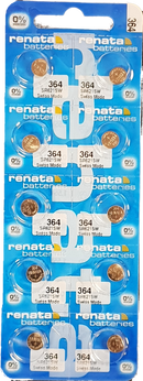 10x RENATA AG 1 Uhrenbatterie 364 für Armbanduhr Knopfzelle LR 621 V364 SR621SW