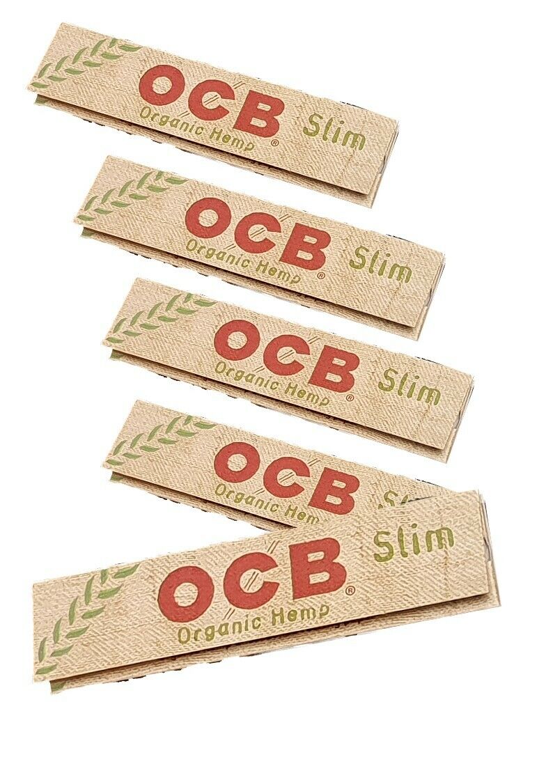 5 x OCB Organic Hemp unbleached 32 Kingsize Slim Blättchen lang ungebleicht Hanf