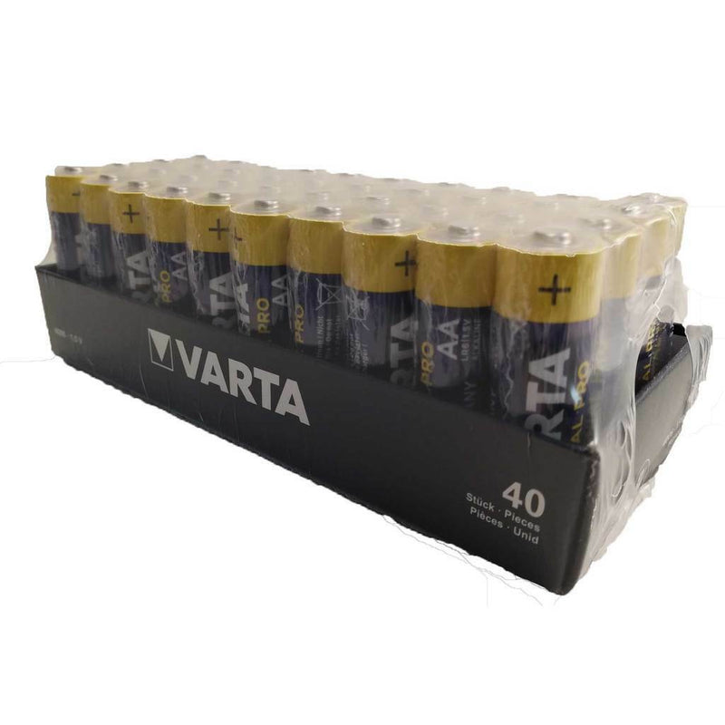 40 x Varta Industrial AA Mignon Batterien 1,5V LR6 Alkaline R6