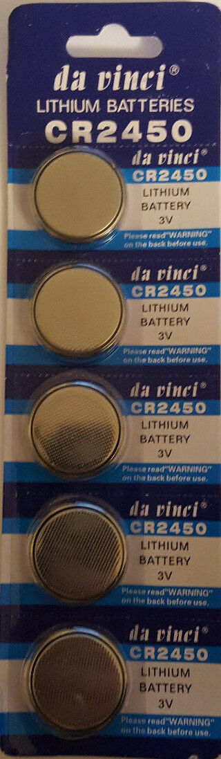 5x Batterie CR2450 Lithium 3V   CR 2450