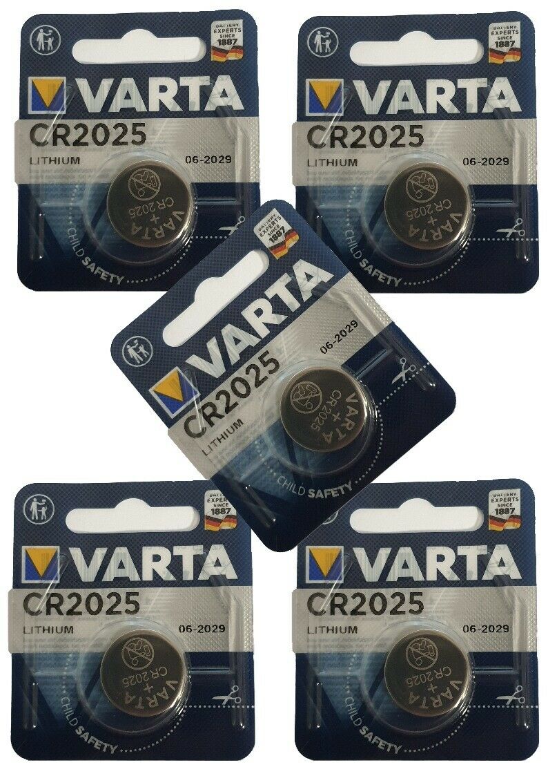 5 x VARTA CR2025 Lithium 3V Knopfzelle 3 Volt CR 2025 Batterie