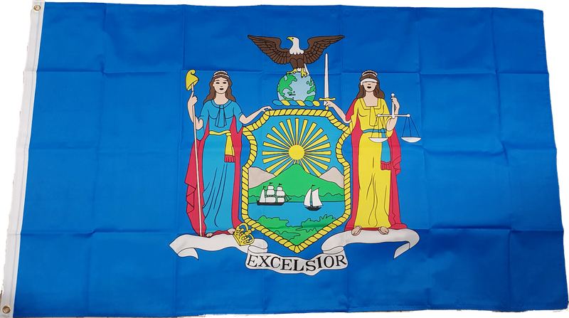Fahne Flagge USA Bundesstaat New York 90 x 150 cm mit 2 Ösen für Fahnenmast