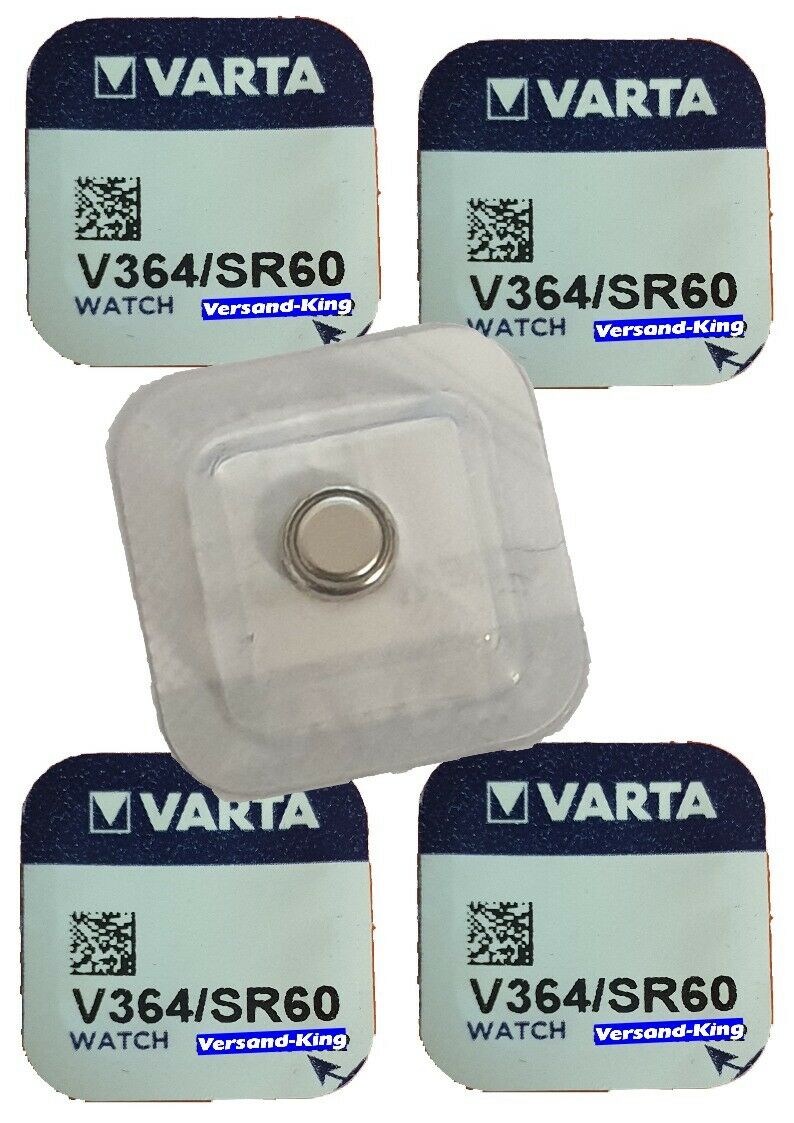 5 x VARTA V364 Knopfzelle 1,5 Volt V 364 Batterie SR 621 Uhrenbatterie AG 1