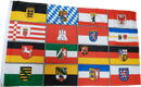 Fahne Flagge 16 Bundesländer  90 x 150 cm mit 2 Ösen für Fahnenmast