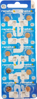 10 x RENATA Uhrenbatterie 396 für Armbanduhr Knopfzelle LR 726 V397 SR 726  AG 2