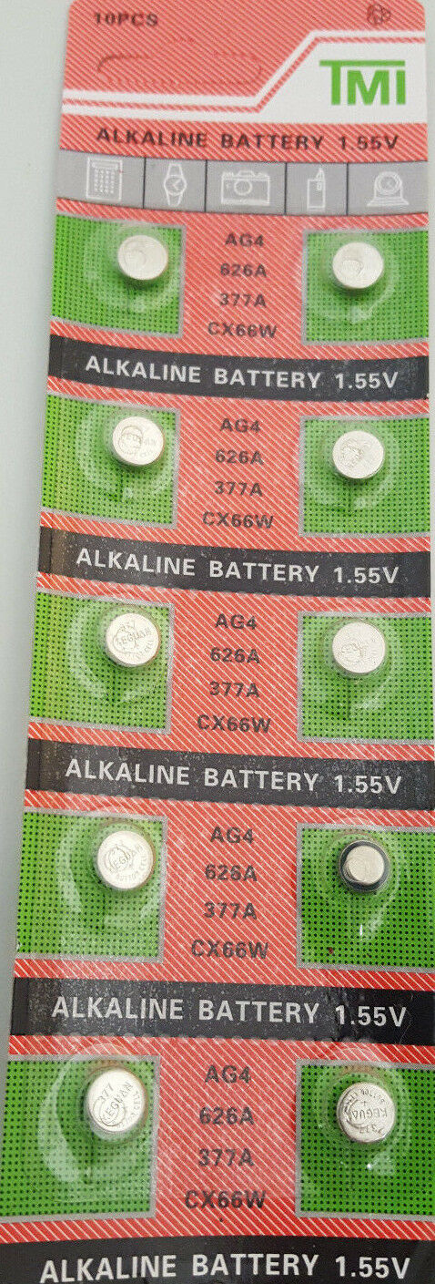 10x AG 4 Uhrenbatterie 377 626 für Armbanduhr Knopfzelle CX 626 V377 LR 626